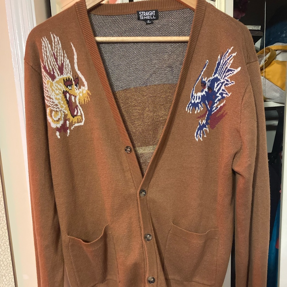 Straight to Hell Top of the World Cardigan Sweater Size M